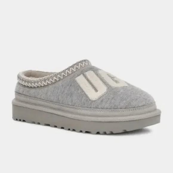NEW UGG TASMAN FUR JERSEY COXY. UGG SEAL GREY TASMAN FUR JERSEY COZY WOOL SLIPPERS SHOES  main image 4